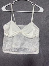 SHEIN Women's White Lace Overlay Tank Top Size US 4 picture