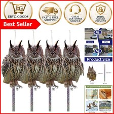 Elegant Black Plastic Owls for Garden Decoration - 4PC Set for Pest Control picture