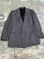 Vintage Strathmore Wool Gray Double breasted Suit Excellent Condition picture