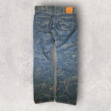 Levi’s x A Bathing Ape BAPE 501 '93 Camo Jeans Indigo Blue 38x31 EUC Rare picture