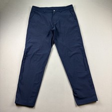 Lululemon Pants Mens 34 Navy Blue Chino ABC Classic Fit Taper Leg Warpstreme picture