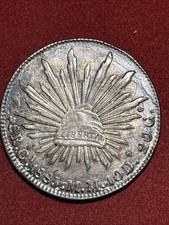 1885 Ca MM Mexico Silver 8 Real Nice Choice Original picture