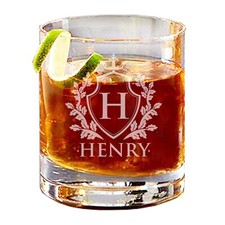 Custom Personalized Round Whiskey Glass picture