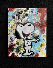 UNIQUE- BANKSY STYLE ART- MynBender-LAUGHING DOG-Original GRAFFITI-SNOOPY  picture