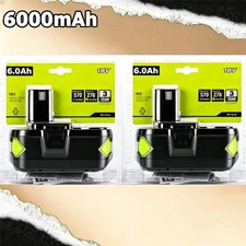 2PACK For RYOBI 18V 6.0Ah P108 High Capacity Battery 18Volt Lithium-Ion One Plus picture