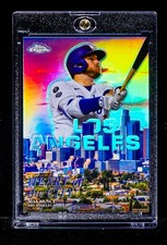 Max Muncy RARE DOWNTOWN CITY REFRACTOR CARD Dodgers SP 2022 Topps Chrome picture