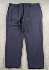Proper Cloth Milano Performance Knit Men 36x27 Navy Blue Tech Stretch Trousers picture