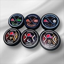 COLORADO AVALANCHE NORDIQUES HERITAGE COMPLETE PUCK SET BALL ARENA EXCLUSIVE picture