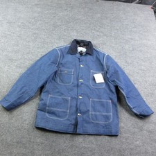 Sears Work 'N Leisure Coat Mens XLT Blue Chore Coat Lined Denim Vintage NWT picture