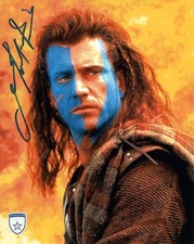 Signed Mel Gibson Braveheart William Wallace 8x10 w/ Official Pix COA picture