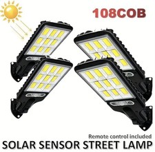 4 Pack Solar Motion Sensor Security Lights 108 COB LED Waterproof Outdoor picture