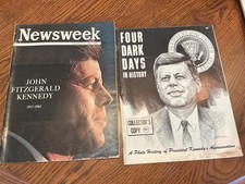 2 JFK Magazines Newsweek 12-2-1963; magazine 4 dark days in history see photo picture