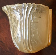 Original C. 1930'S Antique American Art Deco  Pressed Carnival Glass Slip Shade picture