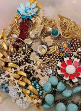 3 Pound Lb # Bulk Costume Fashion Jewelry Lot Junk Craft Resale Multi Purpose  picture