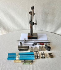 Vintage Machinist Tool Lot Dial Indicator Stand Brown & Sharpe Stamps Drill Bits picture