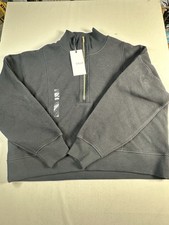 CALIA Elevate Ripple 1/4 Zip Pullover - Size XL - Pure Black picture