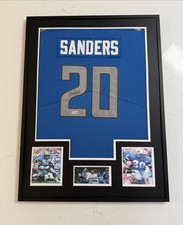 Barry Sanders signed/Framed Detroit Lions Jersey BAS picture