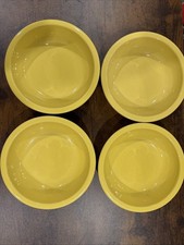 Lot Of 4 Homer Laughlin Fiestaware Sunflower Pasta Bowls #977320 picture