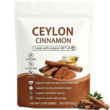 Ceylon Cinnamon Capsules with MCT Oil, high absorption, Metabolae 300 Capsules picture
