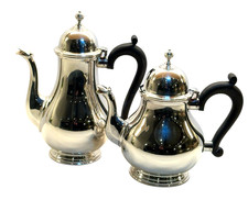 Antique Barker-Ellis Silver Plate Tea & Coffee Service Set England Menorah Mark picture