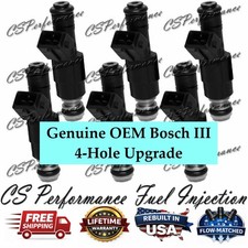 Bosch III 4-Hole UPGRADE Fuel Injectors (6) for 93-95 Jeep 4.0 Cherokee Wrangler picture