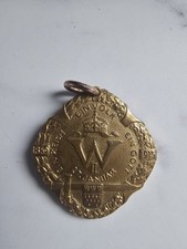 Vintage 1915 Kaiser Wilhelm II Commemorative Brass Medal Pendant Antique picture