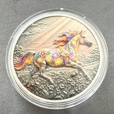 1oz Copper w/ Silver Plating “Wild Flower Horse Power” picture