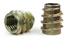 EZ-LOK Die Cast Zinc Flush Hex-Drive Threaded Inserts for Wood - M6-1.00 picture
