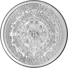 5 oz. Golden State Mint Silver Round Aztec Calendar .999 Fine picture