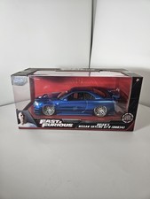 Jada Toys Fast & Furious 1:24 Brian's Nissan Skyline GT-R R34 Blue 97173 picture