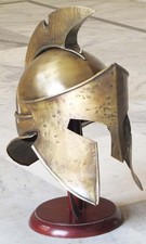 Brass Antique King Spartan Knight 300 Movie Armor Helmet picture