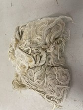 Natural Suri Alpaca Fiber Wool White Unwashed Spin Felt 8 Oz Ship $3.95 picture