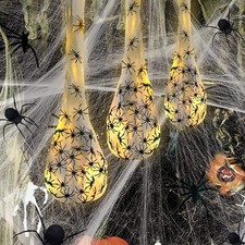 Halloween Glowing Spider Egg Hanging Light Up Decoration Outdoor Party Prop picture