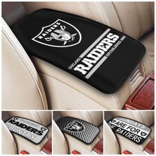 New Las Vegas Raiders Car Armrest Cushion Auto Handrail Box Cover ,fans Gift picture