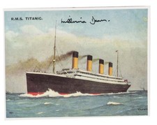 Millvina Dean Titanic Survivor Autographed Signed Postcard Photo AMCo COA picture