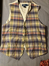 Polo Ralph Lauren Vintage Men’s madras Vest S picture