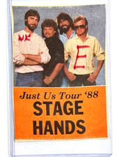 Original 1988 Alabama Just Us backstage crew tour pass picture