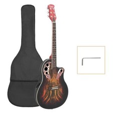 Glarry 41-inch electro-acoustic guitar Grape Soundhole Spruce top picture