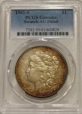 1902 S Morgan Silver Dollar PCGS AU Details Tough Date Morgan picture