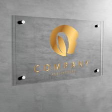 Custom Acrylic Business Logo Sign Acrylic Logo Sign Office Storefont Door Sign picture