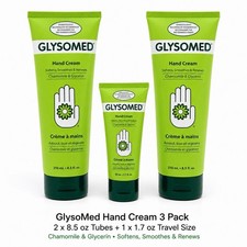 GlysoMed Moisture Hand Cream 3 Pack 2 x 8.5 oz + 1 x 1.7 oz Chamomile Glycerin picture