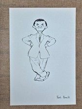Paolo Panelli 1925 - 1997 Cartoon Actor Walter Molino Satire Print 1966 picture
