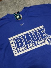 VTG 90s Y2K Nike Team Men’s XL Duke University Blue Devils Center Swoosh NWT picture