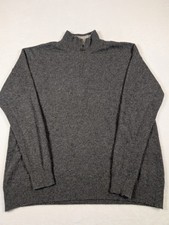 Patagonia 100% Cashmere Quarter Zip Sweater Mock Neck Gray Pullover XL picture