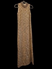 Rare Vtg 1960’s Pad Ltd Preston Smith Heavy Sequin Bead Gown Dress picture