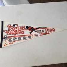 ERROR ? Vintage 1989 Baltimore Orioles MLB AL Eastern Division Champions Pennant picture