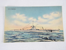 Vintage USS Dolphin SS-169 Submarine USN Navy Postcard Unused picture