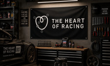 Heart Of Racing Wall Banner 3x5ft Polyester Garage Decors picture