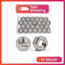 ZQZ 1/2-13 Hex Nuts, 25PCS Stainless Steel Hardware Nut 304 ss Threaded Nut picture