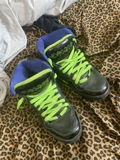 Osiris Bronx (Odyssey?) Y2K Skate Shoes Green Blue Black Men's Size 12 picture